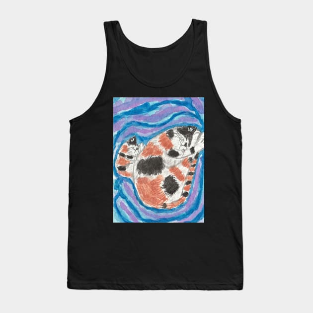 Cute sleeping cat  kitten art Tank Top by SamsArtworks